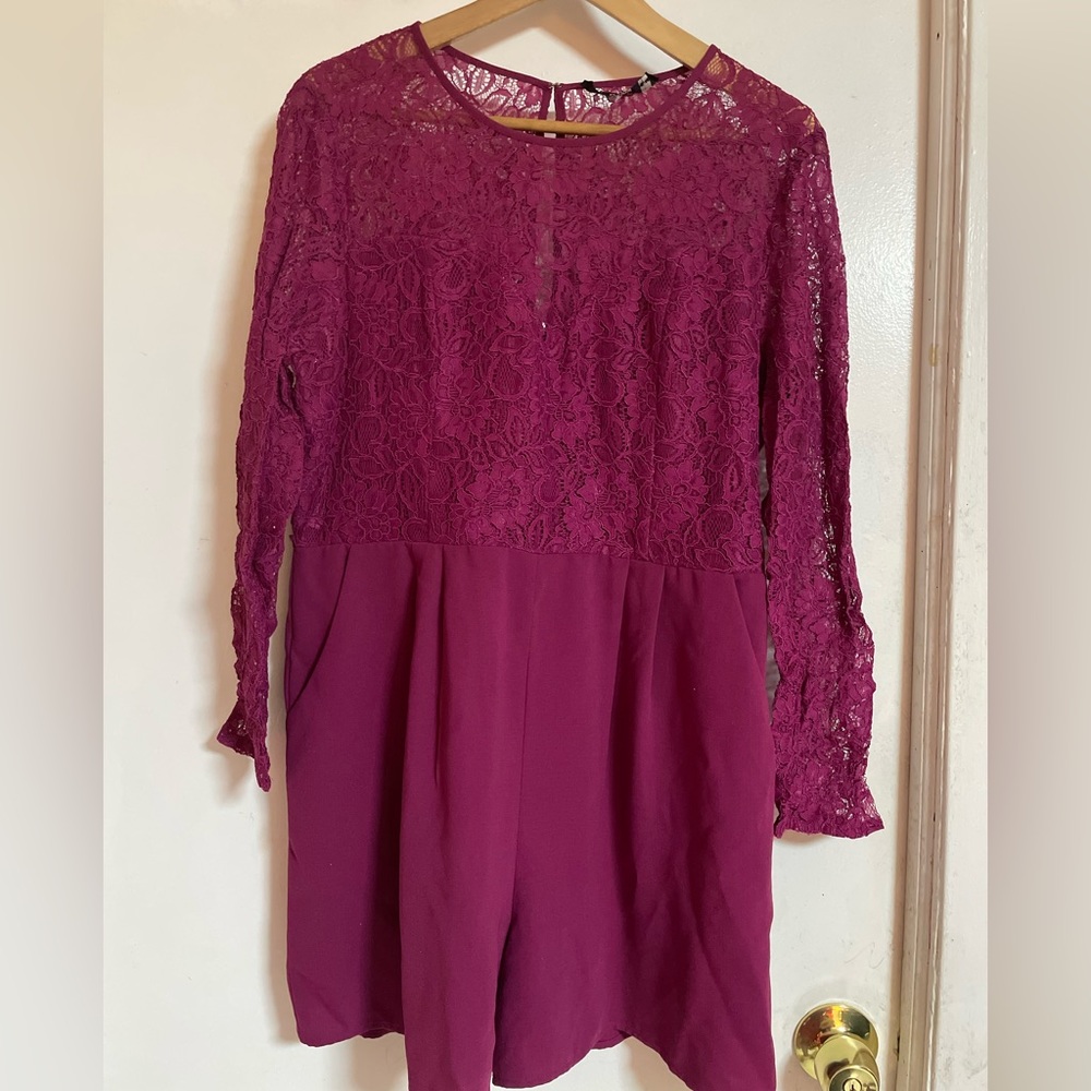 Oasis Romper - Size: 16 Color: Berry